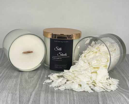 Silk Sheets | Wood Wick Candle